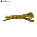 Custom tie clip manufacturers supplier bulk plate antique gold tie clip